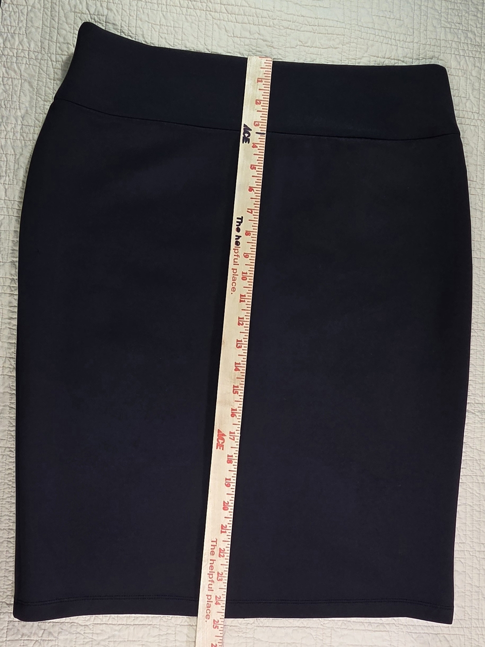 INC International Concepts Solid Scuba Knit Pencil Skirt Black Size Xl - Picture 6 of 11